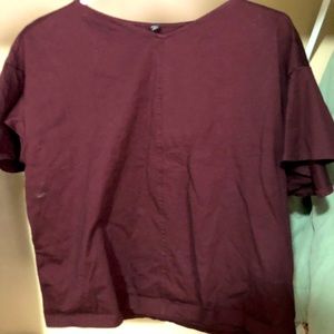 Maroon cotton cropped blouse!
